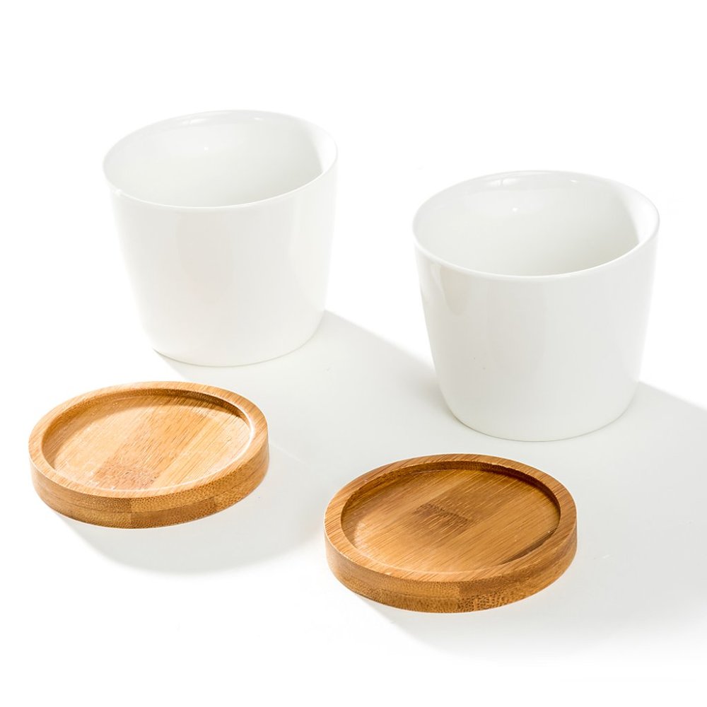 3.5 inch White Ceramic Pot - Picture 3 of 5